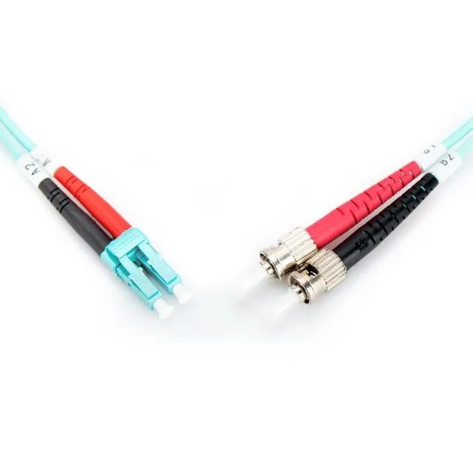 DIGITUS LWL Patchkabel LC to ST - OM3 Multimode Duplex 2m Aqua — image 4