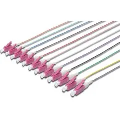 DIGITUS LWL Pigtails LC simplex OM4 12Stk 2.00m - Multicolor