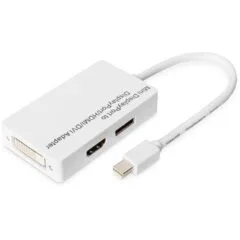 DIGITUS Mini DisplayPort to DVI-D Adapter - 0.2 m Cable - White