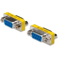 DIGITUS Mini Gender-Changer 9-pin D-Sub9 - Yellow, Metal housing