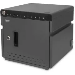Digitus Mobile Desktop Charging Cabinet for 10 Notebooks/Tablets up to 14 in - USB-C 20W per device UV-C Disinfection - Black
