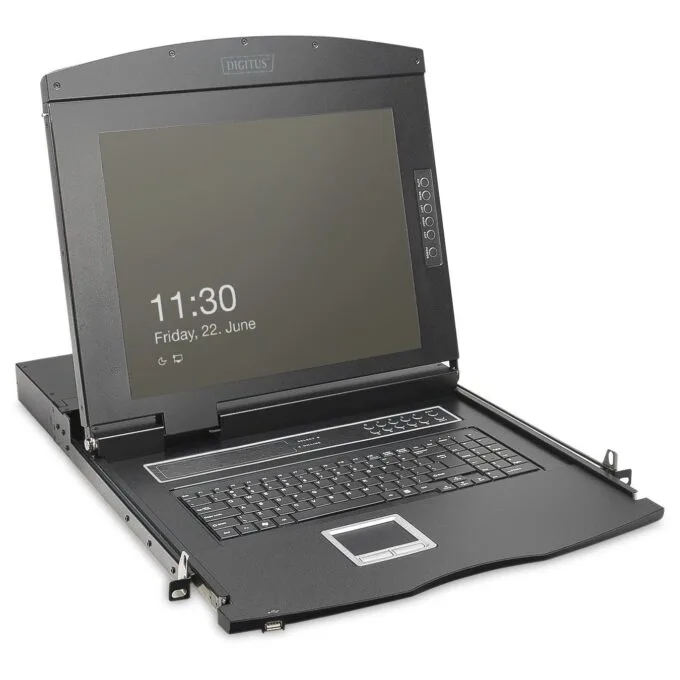 DIGITUS Modular Console 19'HD LCD.8-port VGA KVM US - Rack-mount — image 1
