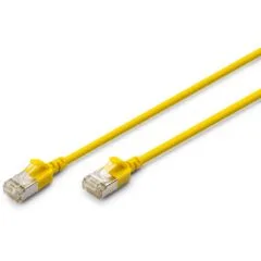 DIGITUS Patch Cable CAT 6A F/FTP Slim 0.30m - Yellow