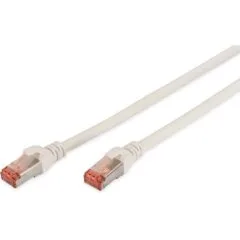 DIGITUS Patch Cable Cat6 S/FTP 2xRJ45 0.5m White - Latch Protection