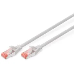 DIGITUS Patch Cable Cat6 S/FTP 2xRJ45 2.0m Gray - Shielded Ethernet Cable