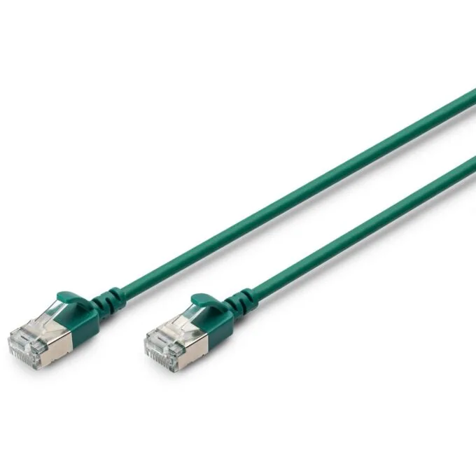 DIGITUS Patch Cable Cat6A F/FTP Slim 1.50 m Green — image 1
