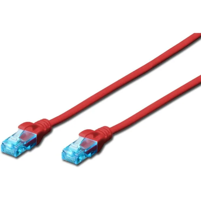 DIGITUS Patch Cable RJ45 U/UTP Cat5e 5 m - Red — image 1