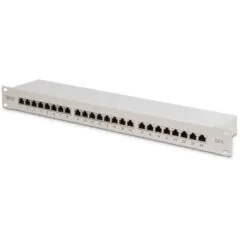 DIGITUS Patch Panel 1U 24-Port Cat6 Shielded Gray