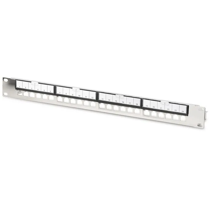 DIGITUS Patch Panel Shielded 24-Port 19" Blank - 1U Rack Mount — image 1