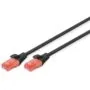 DIGITUS Patchkabel Cat6 U/UTP 2xRJ45 0.5 m - Black