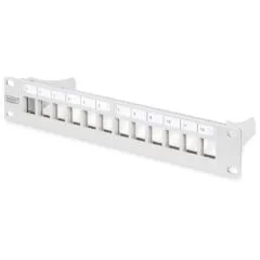 DIGITUS Patchpanel 12-Port Modular - 1U, 19-inch Rack Mount