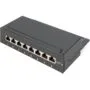 DIGITUS Patchpanel 1HE 8-Port Cat6 Shielded Black - Black