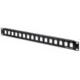 Digitus Patchpanel 1HE Keystone 16-Port - Black