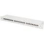 DIGITUS Patchpanel 1U 24-Port Cat6a Shielded Light Grey