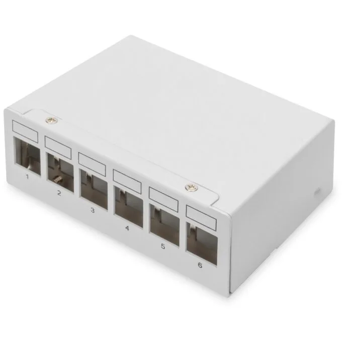 DIGITUS Patchpanel 6-Port Modular Patchpanel - White — image 1