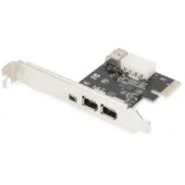 DIGITUS PCIe FireWire 1394a Card - 2 External + 1 Internal Ports