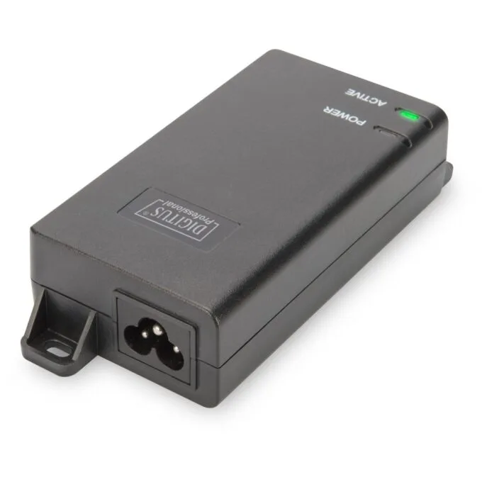 DIGITUS PoE+ Injector - Black - 30 W, 2x RJ-45, Gigabit Ethernet — image 2