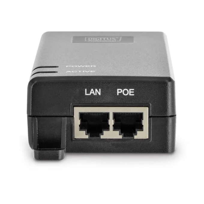 DIGITUS PoE+ Injector - Black - 30 W, 2x RJ-45, Gigabit Ethernet — image 3
