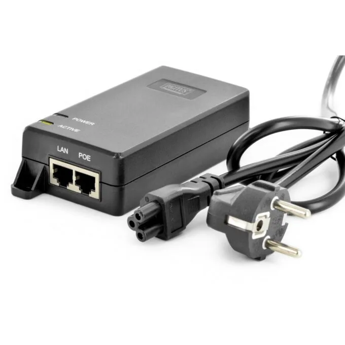 DIGITUS PoE+ Injector - Black - 30 W, 2x RJ-45, Gigabit Ethernet — image 5