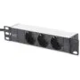 DIGITUS Power Strip 1U 3-Gang Aluminum 2m Lead