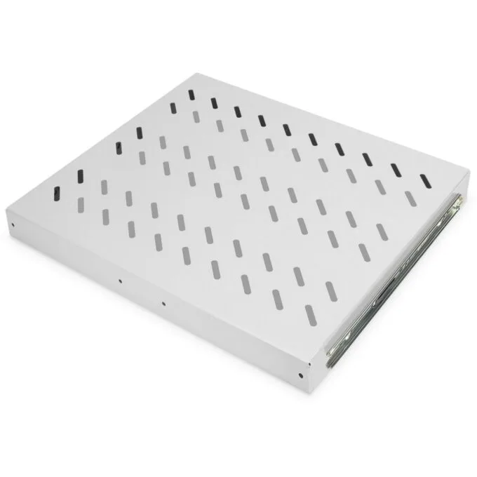 DIGITUS Rack Shelf - - 1HE 30x483x385mm up to 25kg Gray Extendable — image 3