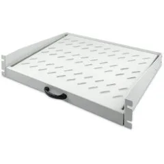 Digitus Rack Shelf 2U - Grey, 88x483x352mm - 30 kg load, 19-inch rails