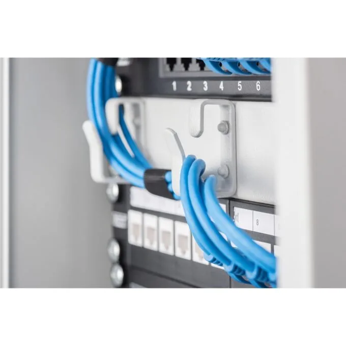 DIGITUS Rangierpanel - 1U, 10' depth, 3x rings, grey — image 4