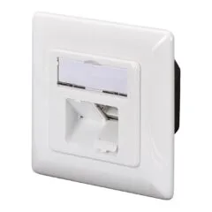 DIGITUS RJ45 Dose Cat6a 2xRJ45 Shielded Surface-Mount - Signal White