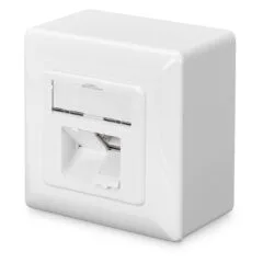 DIGITUS RJ45Dose Cat6 2xRJ45 Shielded Surface-Mount White