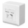 DIGITUS RJ45Dose Cat6 2xRJ45 Shielded Surface-Mount White