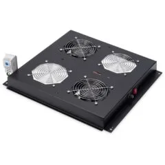 DIGITUS Roof Cooling Unit Unique Dynamic 2 Fans - Black, 19" mounting