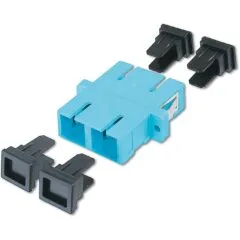 DIGITUS SC/SC Duplex Multimode Fiber Optic Coupler - Turquoise