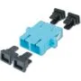 DIGITUS SC/SC Duplex Multimode Fiber Optic Coupler - Turquoise