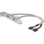 DIGITUS Slotblech 2xUSB A to IDC 2x5Pin - 0.25 m USB 2.0 Cable UL2725