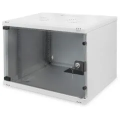 Digitus SOHO Wall-Mount Cabinet 19" 7U 370x540x400mm Glass Door Grey (RAL 7035) Unassembled