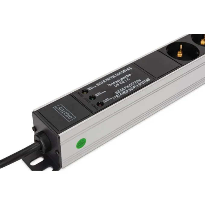 DIGITUS Steckdosenleiste 9-fach 19' Alu. 1HE 2m schwarz - Characteristics — image 4