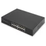 DIGITUS Switch 16-Port Gigabit - 19" Rackmount Unmanaged - Black
