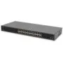 DIGITUS Switch 24-Port L2 Managed PoE Gigabit Ethernet - Black, 1U Rack-Mount