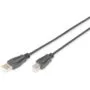 DIGITUS USB 2.0 A-to-A Cable - 0.5 m - Black Stainless Steel Braided