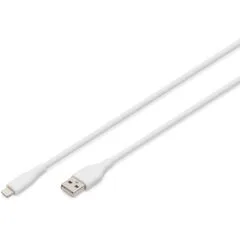 DIGITUS USB 2.0 Cable Type A to Lightning - 2m - White Silicone
