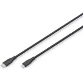 DIGITUS USB 2.0 Cable USB-C to Lightning Silicone 0.5m MFI - Silicone jacket, 0.5m length