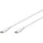 DIGITUS USB 2.0 Type-C to Type-C Cable - Silicone jacket, White, 0.5 m