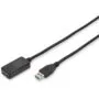 Digitus USB 3.0 Active Extension Cable A to A - USB 3.2 Gen 1 - Black, 5 m