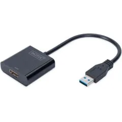 DIGITUS USB-A 3.0 to HDMI Adapter - 1080p (1920x1080) - Black