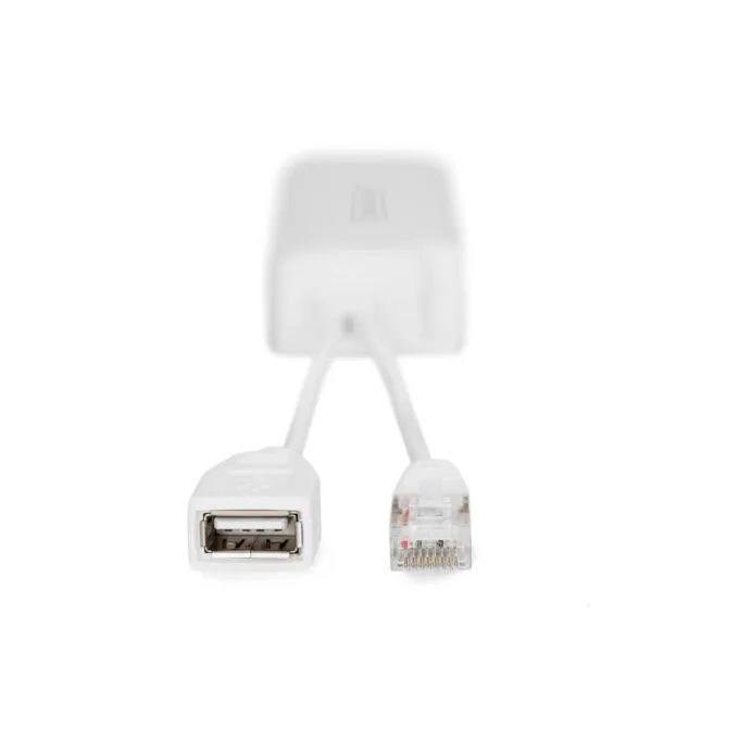 DIGITUS USB-A 5V PoE Splitter - White, 0.124 m cable, IP40, 0-40 °C — image 2