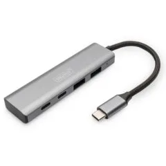 DIGITUS USB-C-Hub 4-Port 3.1 - 2x USB-A + 2x USB-C, Internal Cable