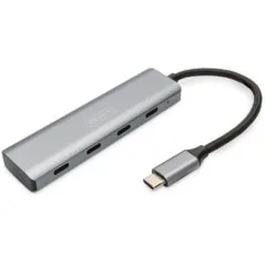 DIGITUS USB-C Hub 4-Port USB 3.1 - Integrated Cable
