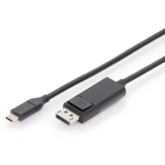 Digitus USB-C to DisplayPort Adapter Cable - DP Alt-Mode, 2.0 m, Silver