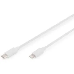 DIGITUS USB-C to Lightning Cable - White, 2 m - MFi-certified