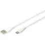 DIGITUS USB-C to USB-A Cable - White, 2m, Silicone Jacket